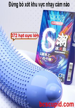 Bao Cao Su Jiyu Nóng Ấm Hạt Lớn