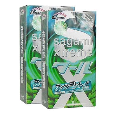 Bao cao su Sagami Xtreme Spearmint Bạc Hà Mát Lạnh