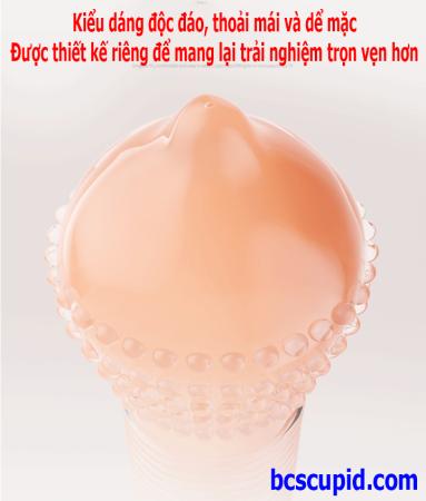 Bao Cao Su SIêu Mỏng Jiyu 0.02 Hạt Lớn Gân Xoắn Nhiều Gel