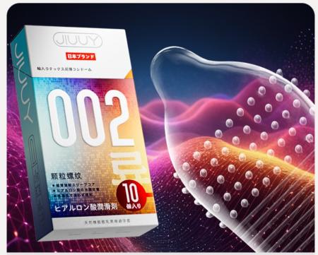 Bao Cao Su SIêu Mỏng Jiyu 0.02 Hạt Lớn Gân Xoắn Nhiều Gel