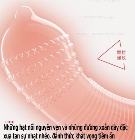Bao Cao Su SIêu Mỏng Jiyu 0.02 Hạt Lớn Gân Xoắn Nhiều Gel