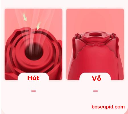 Dụng Cụ Massage Hoa Hồng Hút và Vỗ Liên Tục