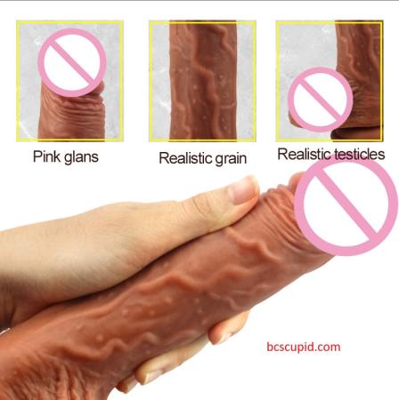 Dương Vật Mềm Mịn Rung Thục Ngoáy Nhiệt Remote