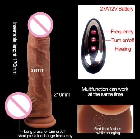 Dương Vật Mềm Mịn Rung Thục Ngoáy Nhiệt Remote