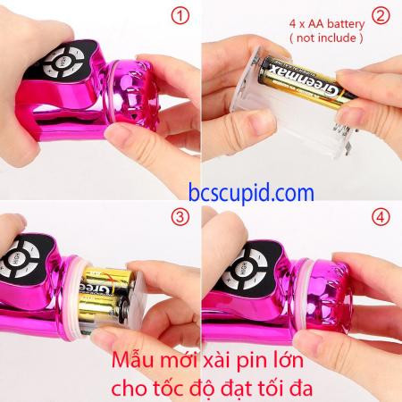 Dương Vật Rung Ngoáy Thục 4 Pin Lớn