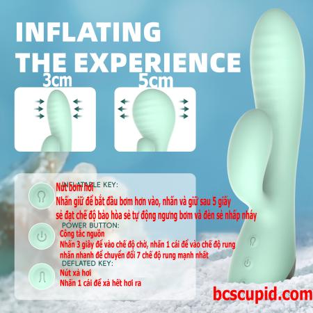 Dương Vật Silicon Rung Bơm Hơi Tự Động