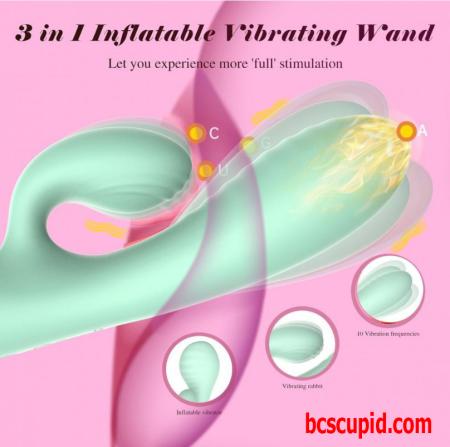 Dương Vật Silicon Rung Bơm Hơi Tự Động