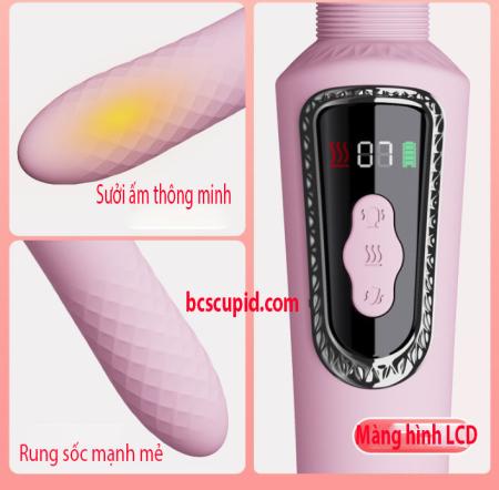 Máy Massage Rung Đôi Sưởi Ấm Màng Hình LCD