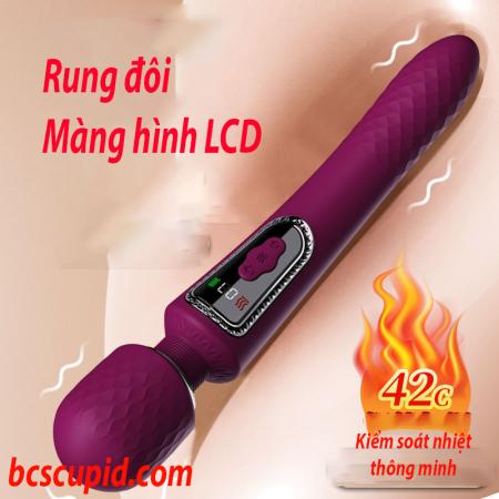 Máy Massage Rung Đôi Sưởi Ấm Màng Hình LCD