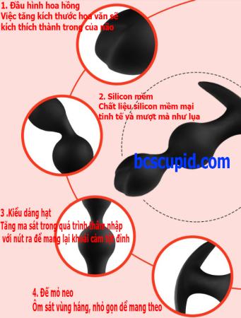 Plug Hoa Hồng Tích Hợp Bi Massage