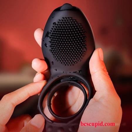 Vòng Rung Lưỡi Liếm Khóa Tinh Trùng - Có Remote