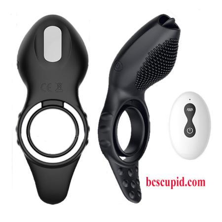 Vòng Rung Lưỡi Liếm Khóa Tinh Trùng - Có Remote